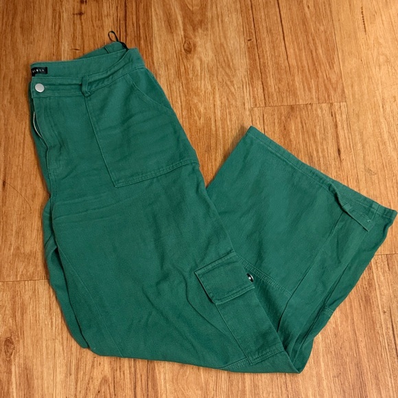 Blue Blush Denim - Blue Blush Green Flare & Wide Leg Jeans